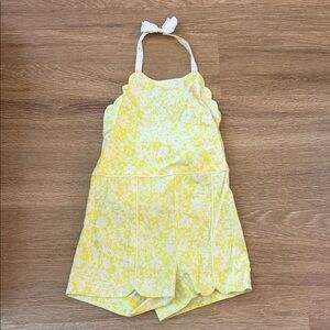 Janie & Jack Yellow Floral Halter Romper